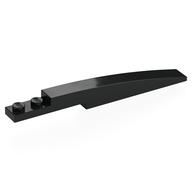 Brick Curved 10 x 1 [Symmetric Inside Ridges] (Black)