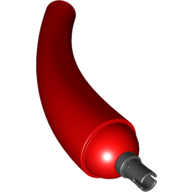 Animal / Creature Body Part, Tail / Neck, Base Section with Black Pin (Red)
