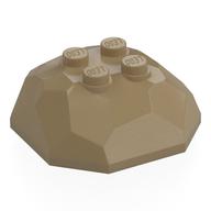 Rock Boulder 4 x 4, Top (Dark Tan)