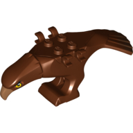 Animal Body Part, Bird, Eagle Body with Beak, Eyes and Dark Brown Tail Feathers Print (Reddish Brown)