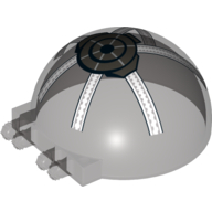 Windscreen 6 x 6 x 3 Canopy Half Sphere with Dual 2 Fingers and Republic Gunship Window Print (Trans-Brown)