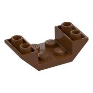 Brick Sloped Inverted 45° 4 x 2 Double with 2 x 2 Recessed (Reddish Brown)