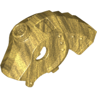 Animal / Creature Accessory, Horse Battle Helmet, Stud on Top Type 2 (Pearl Gold)