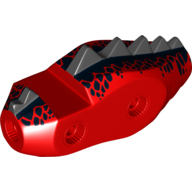 Creature Body Part, Dragon Torso with Black Dorsal Scales Pattern (Red)