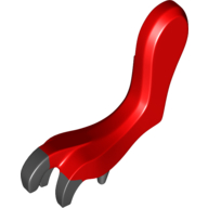 Creature Body Part, Dragon Arm, Left with Black Claws Pattern (Red)