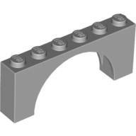 Brick Arch 1 x 6 x 2 - Very Thin Top without Reinforced Underside (Light Bluish Gray)