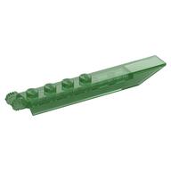 Hinge Plate 1 x 8 Locking with Angled Side Extensions, Squared Plate Underside, 7 Teeth (Trans-Green)