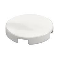 Tile Round 2 x 2 with Bottom Stud Holder (White)