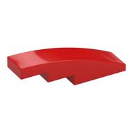 Brick Curved 4 x 1 No Studs [Stud Holder with Symmetric Ridges] (Red)