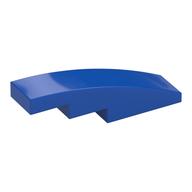 Brick Curved 4 x 1 No Studs [Stud Holder with Symmetric Ridges] (Blue)