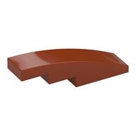 Brick Curved 4 x 1 No Studs [Stud Holder with Symmetric Ridges] (Dark Orange)
