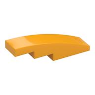 Brick Curved 4 x 1 No Studs [Stud Holder with Symmetric Ridges] (Bright Light Orange)