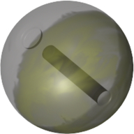 Projectile, Large Figure Weapon, Zamor Sphere / Ball with Marbled Trans-Yellow Pattern [Palantír] (Trans-Brown)