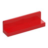 Panel 1 x 4 x 1 with Rounded Corners [Thin Wall] (Red)