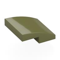 Brick Curved 2 x 2 x 2/3 (Olive Green)