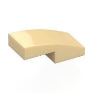 Brick Curved 2 x 1 No Studs [1/2 Bow] (Tan)