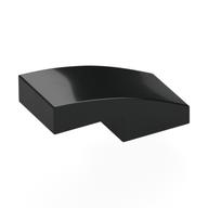 Brick Curved 2 x 1 No Studs [1/2 Bow] (Black)