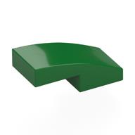 Brick Curved 2 x 1 No Studs [1/2 Bow] (Green)