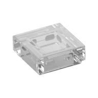 Tile 1 x 1 with Groove (Trans-Clear)