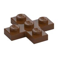 Plate 3 x 3 Cross (Reddish Brown)