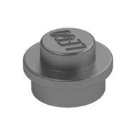 Plate Round 1 x 1 with Solid Stud (Metallic Silver)