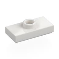 Plate Special 1 x 2 with 1 Stud with Groove and Inside Stud Holder (Jumper) (White)