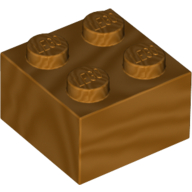 Brick 2 x 2 (Metallic Gold)