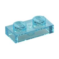 Plate 1 x 2 (Trans-Light Blue)