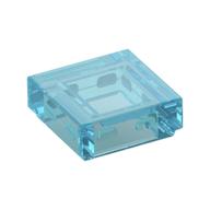 Tile 1 x 1 with Groove (Trans-Light Blue)