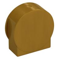 Duplo Brick 1 x 3 x 2 Round Top, Cut Away Sides (Pearl Gold)