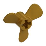 Propeller 3 Blade 3 Diameter with Axle Cross (Pearl Gold)