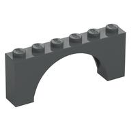 Brick Arch 1 x 6 x 2 - Thin Top without Reinforced Underside [New Version] (Dark Bluish Gray)