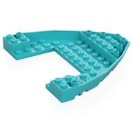 Boat Hull Section, Brick 10 x 12 x 1 with 4 x 6 Cutout (Medium Azure)