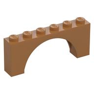 Brick Arch 1 x 6 x 2 - Thin Top without Reinforced Underside [New Version] (Medium Nougat)