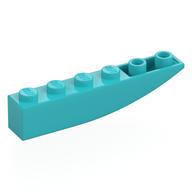 Brick Curved Inverted 6 x 1 (Medium Azure)