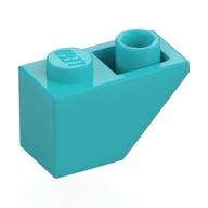 Brick Sloped Inverted 45° 2 x 1 (Medium Azure)