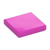 Tile 2 x 2 with Groove (Dark Pink)