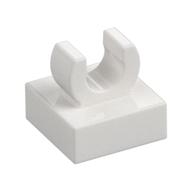Tile Special 1 x 1 with Clip with Rounded Edges (White)