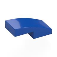 Brick Curved 2 x 1 No Studs [1/2 Bow] (Blue)