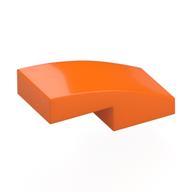 Brick Curved 2 x 1 No Studs [1/2 Bow] (Orange)
