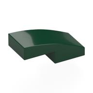 Brick Curved 2 x 1 No Studs [1/2 Bow] (Dark Green)