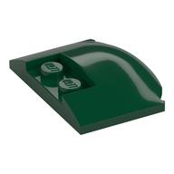 Brick Round 3 x 4 x 2/3 Triple Curved with 2 Sunk Studs (Dark Green)