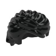 Hair Swept Back, Tousled (Black)