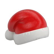 Santa Hat with Red Top Print (White)
