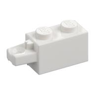 Hinge Brick 1 x 2 Locking with 1 Finger Horizontal End (White)