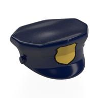 Hat, Police with Gold Badge Print (Dark Blue)
