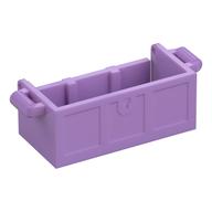 Treasure Chest Bottom with Rear Slots, No Groove (Medium Lavender)
