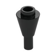 Cone 1 x 1 Inverted with Bar at Bottom (Ice Cream Cone) (Black)