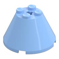 Cone 4 x 4 x 2, Axle Hole [Plain] (Bright Light Blue)
