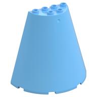Cone Half 8 x 4 x 6 (Bright Light Blue)